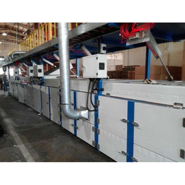 濕簾成型、固化段